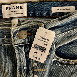 NWT FRAME Le Stevie short Raw Paint Dawe size 26 originally $245